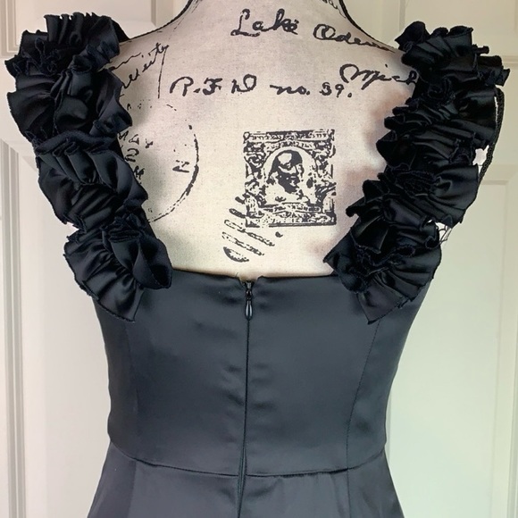 WHBM Ruffle Neckline Little Black Dress - Picture 7 of 16